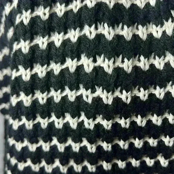 Michael Stars Knit Open Cardigan Sweater Size Small Black & White - Picture 3 of 8